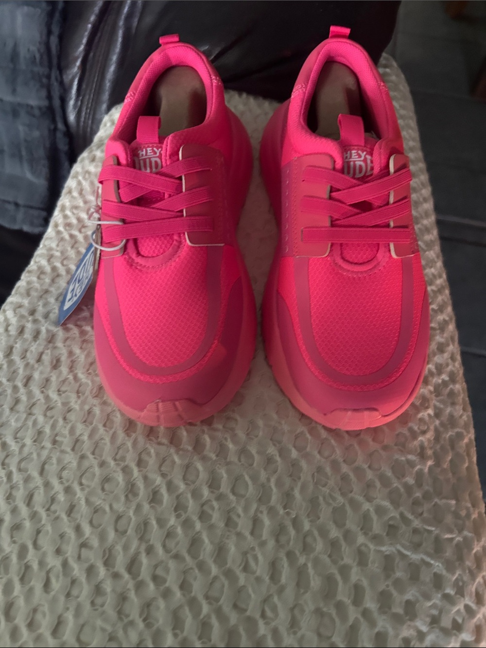 Hey Dude Kids Bright Hot Pink Sneakers